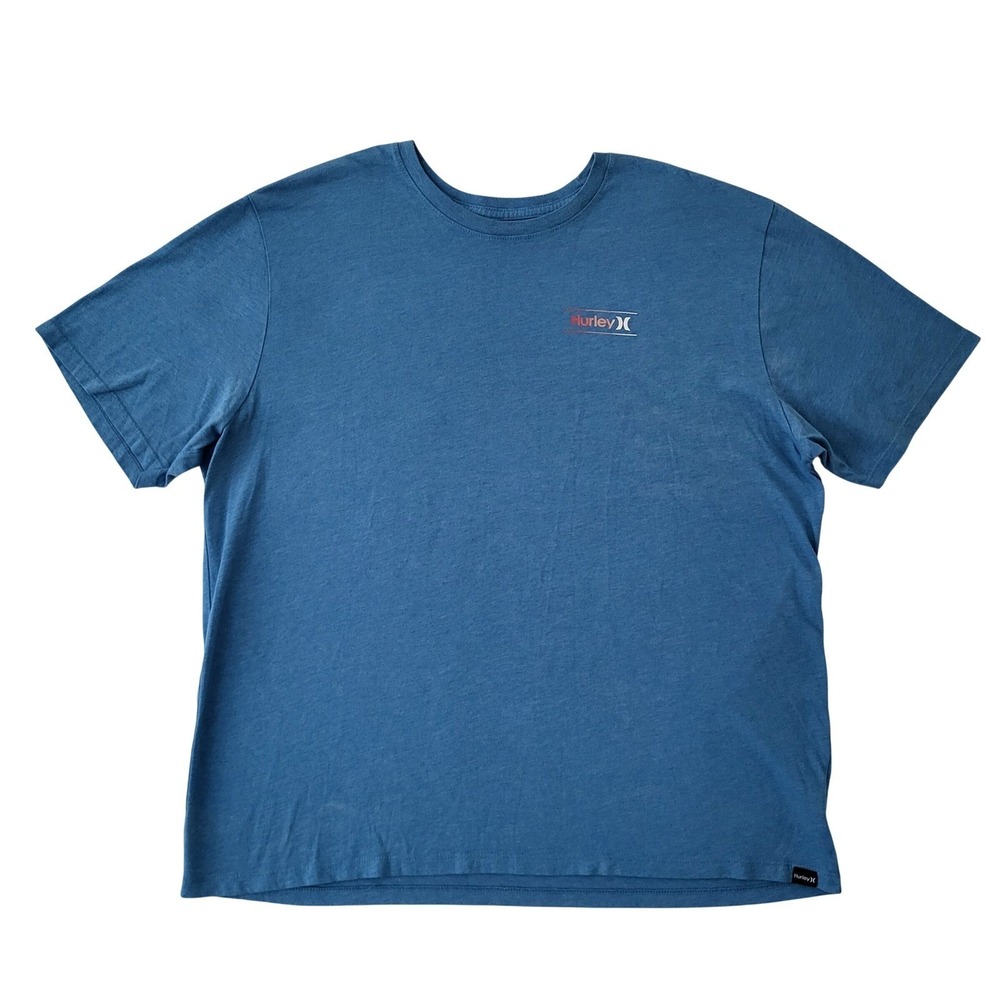 Hurley Men's XXL T-Shirt Blue Ultra‎ Soft Everyday Tee Short Sleeve